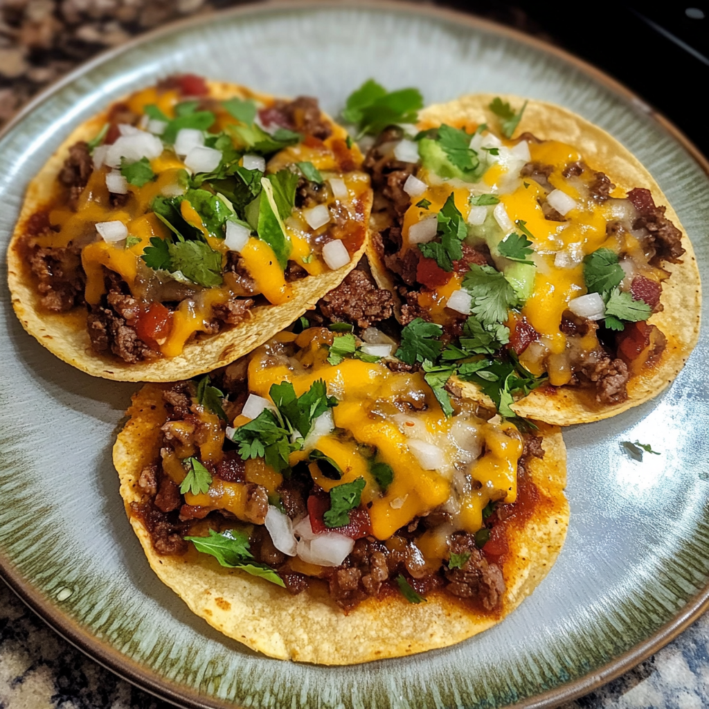 Tostadas Mexicaines Boeuf Cheddar