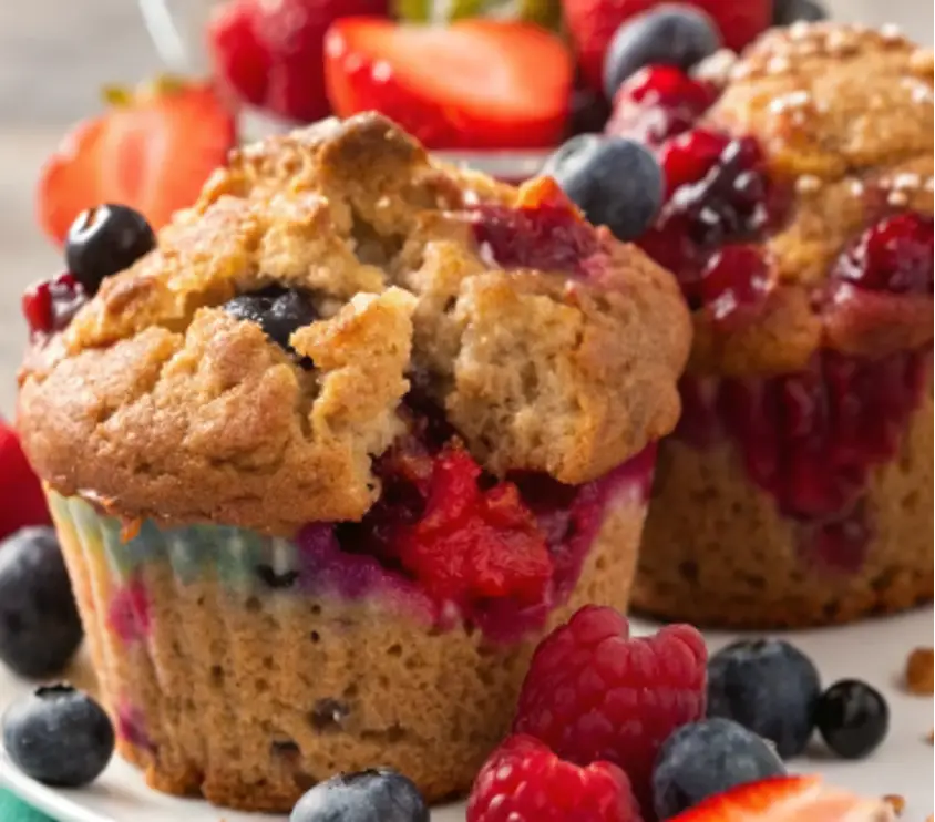 Muffins Protéinés Explosion de Fruits