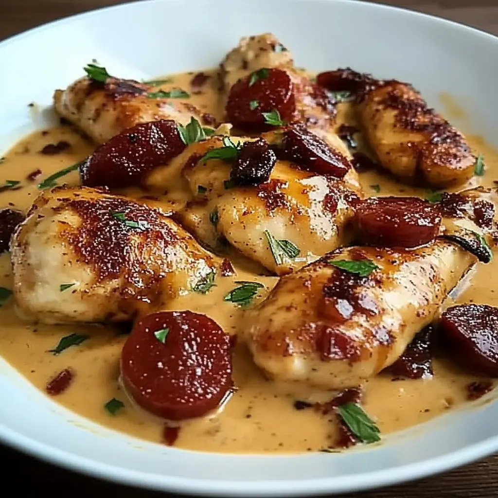 Aiguillettes de Poulet Sauce Crémeuse au Chorizo : Une Recette ...