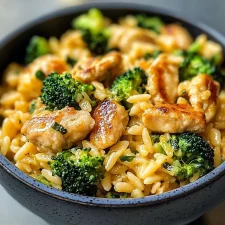 Poulet Brocoli Orzo au Cheddar : Une Recette Incroyable Ultime pour Deux